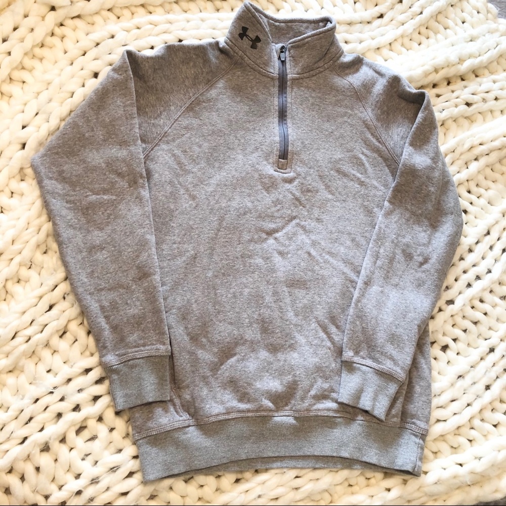 Under Armour gray half zip up sweater